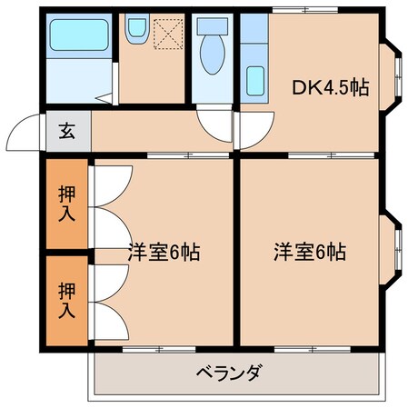 クラーロⅠ・Ⅱの物件間取画像